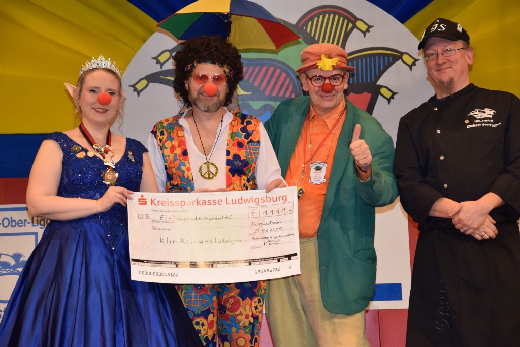 Scheckübergabe des Karnevalsverein Narren-Ober-Liga e. V. Kornwestheim_Foto: NOL
